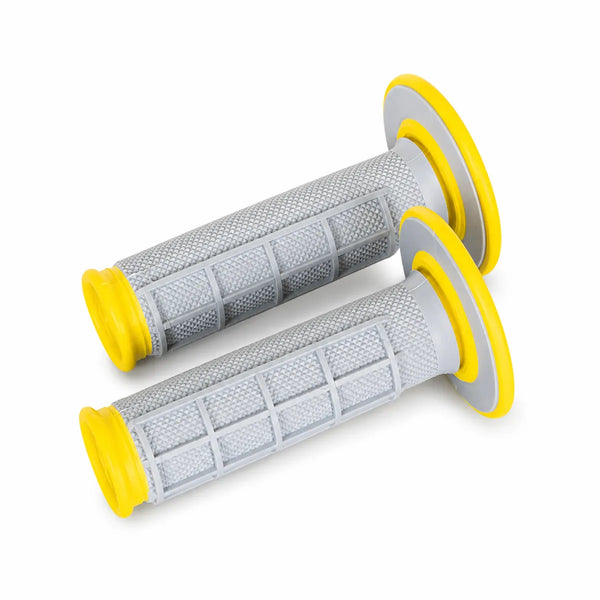 Renthal Dual Series Half Waffle — Yellow + throttle tube + Throttle Cam