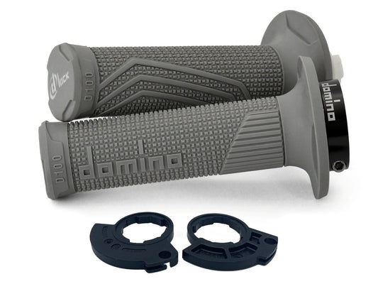 DOMINO GRIPS MX D100 D-LOCK ON 2T GREY