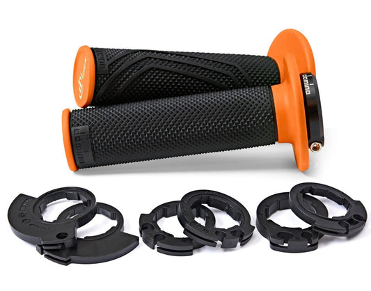 DOMINO GRIPS MX D200 D-LOCK ON BLACK ORANGE