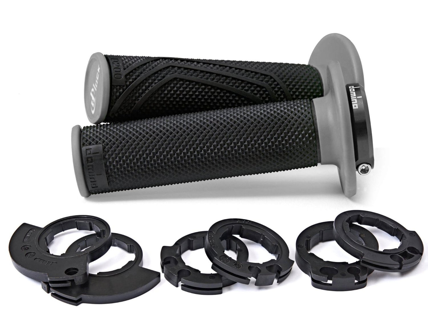 DOMINO GRIPS MX D200 D-LOCK ON BLACK GREY