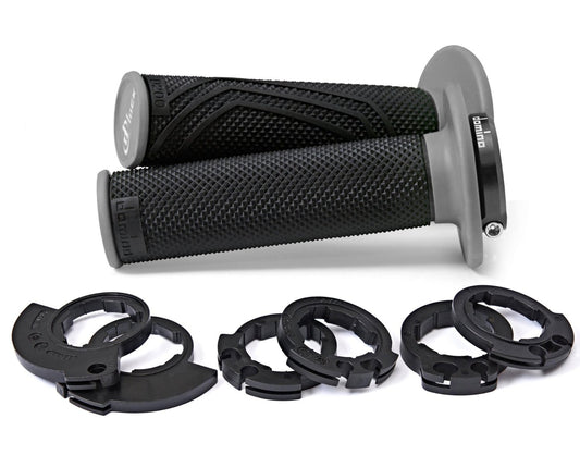 DOMINO GRIPS MX D200 D-LOCK ON BLACK GREY