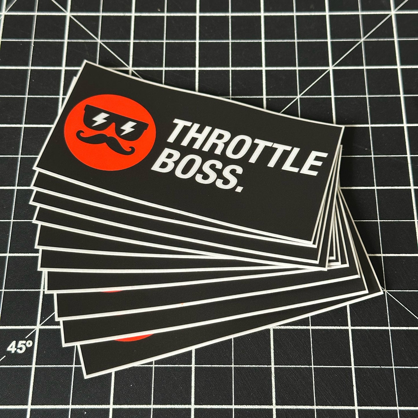 ThrottleBoss™ Signature Sticker – Matte Finish (100x50mm) Packs