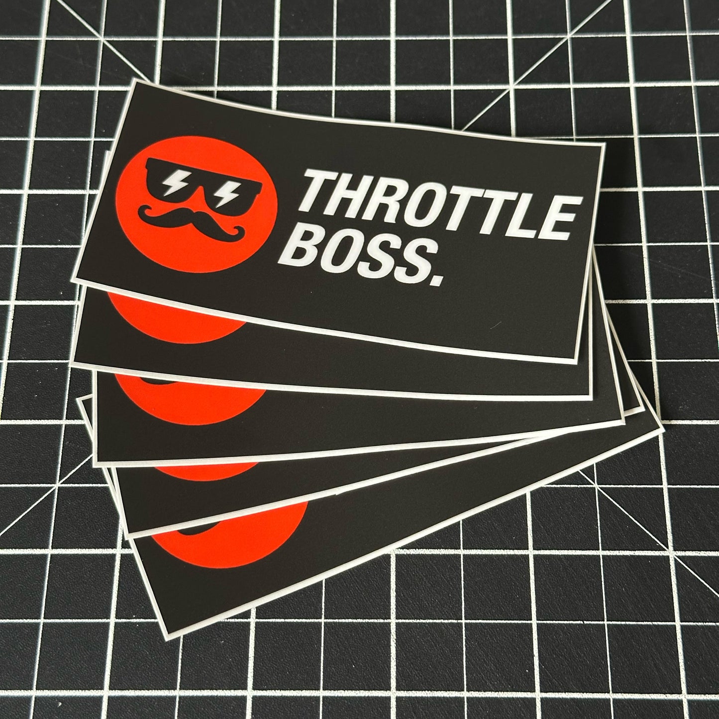 ThrottleBoss™ Signature Sticker – Matte Finish (100x50mm) Packs
