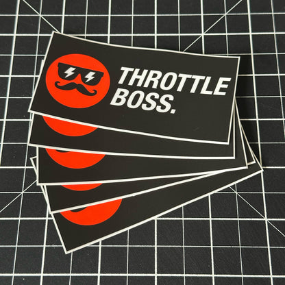 ThrottleBoss™ Signature Sticker – Matte Finish (100x50mm) Packs