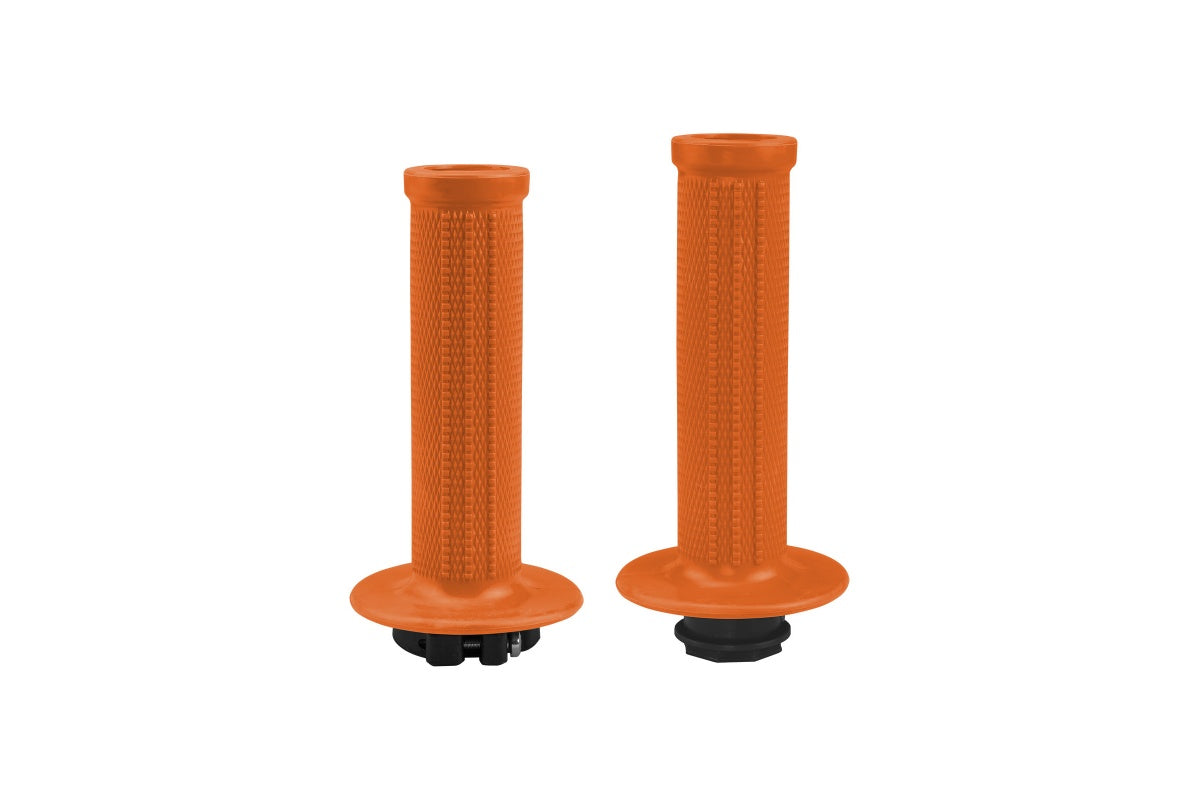 UFO Orange Lock-On Motocross Grips | Universal Fit + 8 Cams