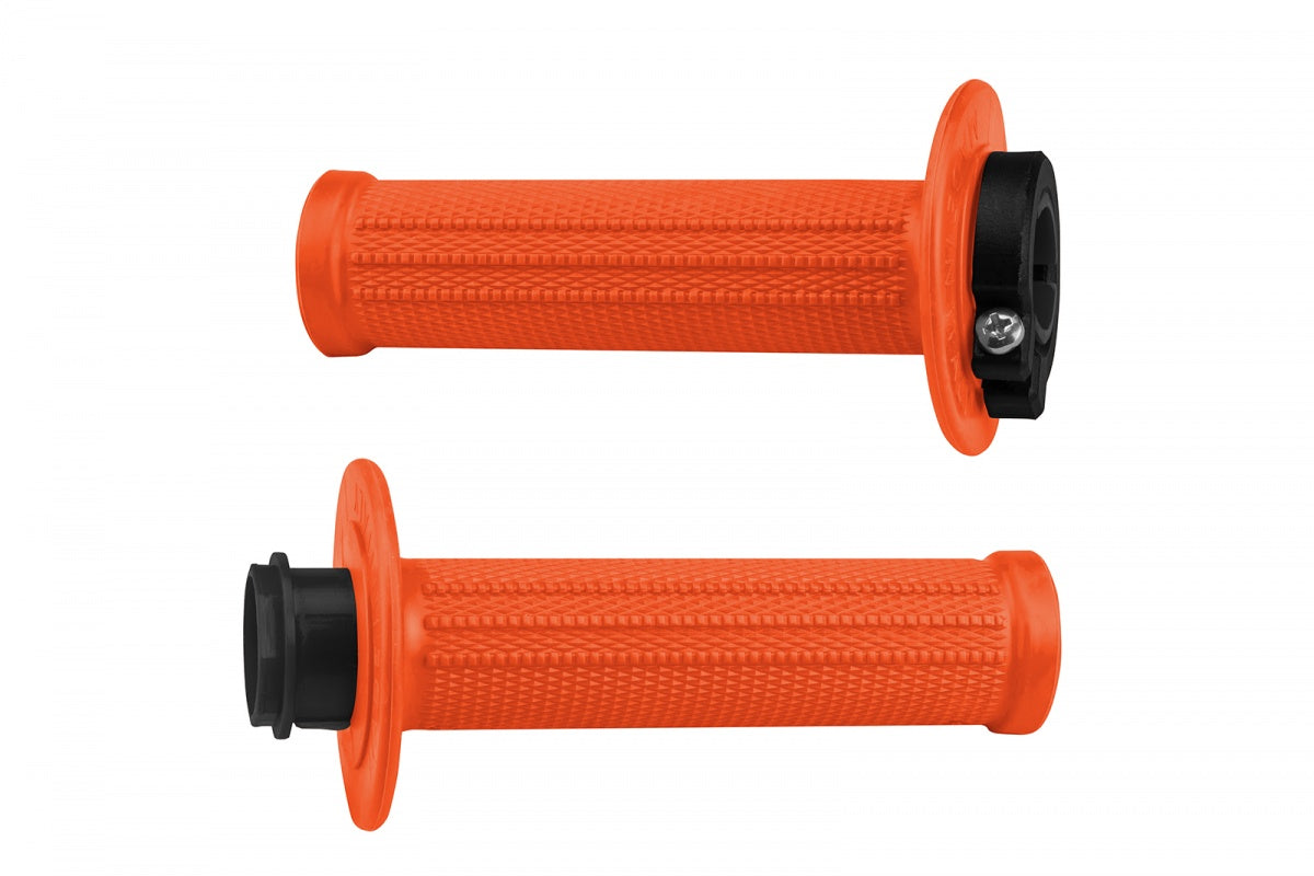 UFO Orange Lock-On Motocross Grips | Universal Fit + 8 Cams