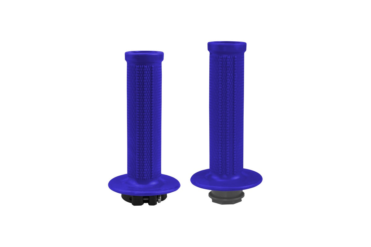UFO Blue Lock-On Motocross Grips | Universal Fit + 8 Cams