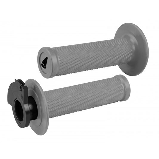 UFO Grey Lock-On Motocross Grips | Universal Fit + 8 Cams