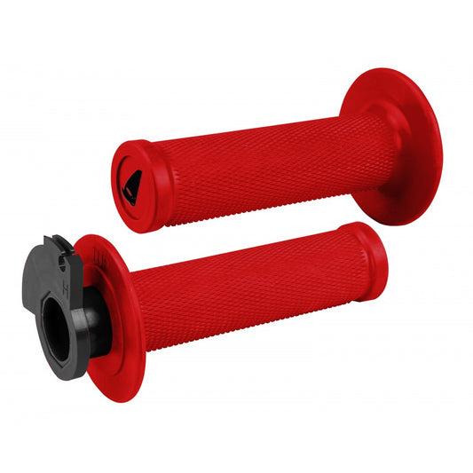 UFO Red Lock-On Motocross Grips | Universal Fit + 8 Cams
